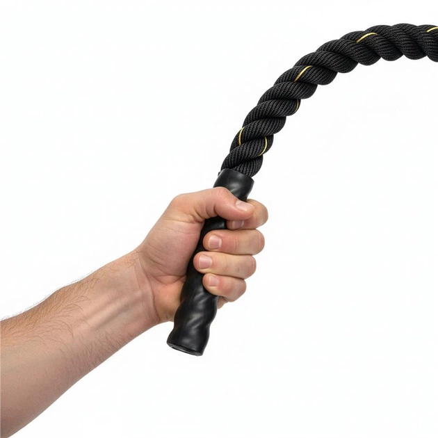 Канат для вправ для кросфіту Actiget 9 м чорний ACT0015 (5908455308182)   - зображення 3