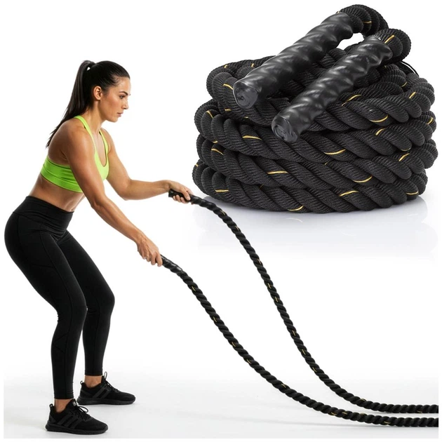 Канат для вправ для кросфіту Actiget 9 м чорний ACT0015 (5908455308182)   - зображення 11