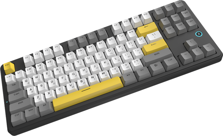 Клавиатура AJAZZ AK870 V2 Flying Fish Switch Black/Grey/Yellow (AK870-V2-FF-BGY) - изображение 4