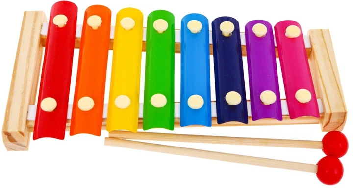 Drewniane cymbałki Tęczowe blaszki i pałeczki (5903864903102) - obraz 3