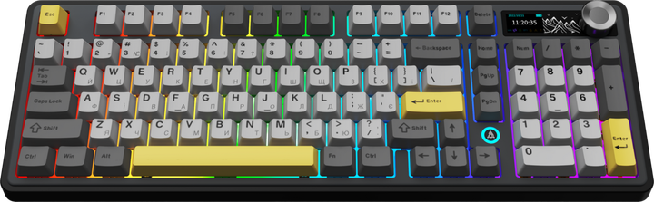Клавиатура AJAZZ AK980 V2 Gift Switch V2 Black/Grey/Yellow (AK980-V2-G-BGY) - изображение 2
