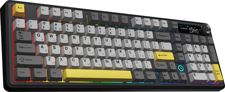 Клавиатура AJAZZ AK980 V2 Gift Switch V2 Black/Grey/Yellow (AK980-V2-G-BGY) - изображение 4