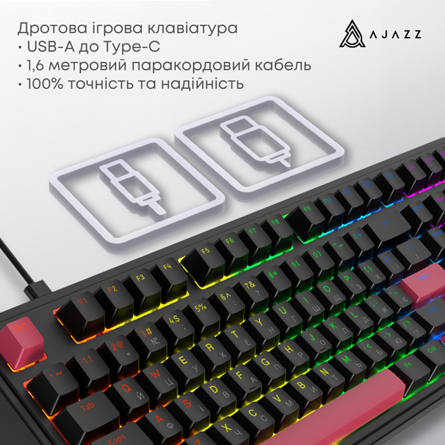 Клавиатура AJAZZ AK980 Red Switch Black (AK980-R-BR) - изображение 7