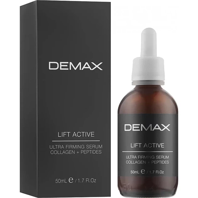 Колагеново-пептидний бустер "Ліфт Актив" - Demax Lift Active Ultra Firming Serum Collagen Peptides 50 мл - Фото 2 Колагеново-пептидний бустер "Ліфт Актив" - Demax Lift Active Ultra Firming Serum Collagen Peptides 50 мл - зображення 2