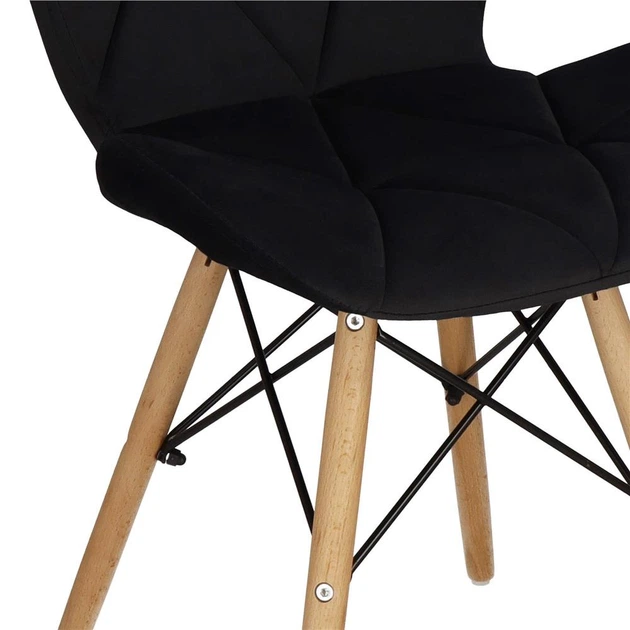 Krzesło Torino do kuchni i salonu Springos Czarny welur DC0029 (5907719470115) - obraz 7