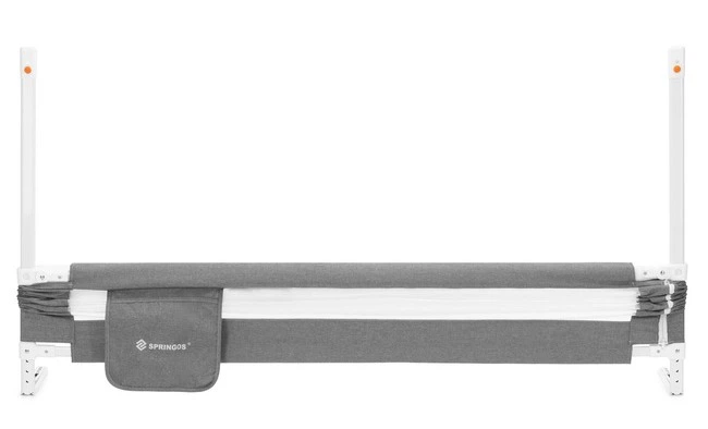Barierka ochronna na łóżko Springos HA7526 szara 200 cm (5908455305501) - obraz 6