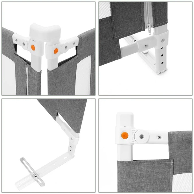 Barierka ochronna na łóżko Springos HA7526 szara 200 cm (5908455305501) - obraz 8