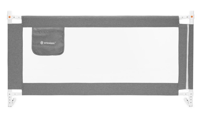 Barierka ochronna na łóżko Springos HA7527 szara 160 cm (5908455305518) - obraz 3