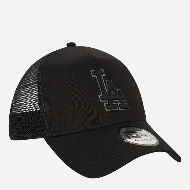 Кепка літня New Era Bob Logo 9Forty Trucker Dodgers 12523912 One Size Чорна (194790986351) - зображення 4