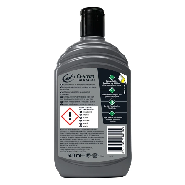 Полірувальна паста-реставратор кузова з керамікою Turtle Wax HS Ceramic Polish-n-Wax 500 мл (53352) - зображення 2