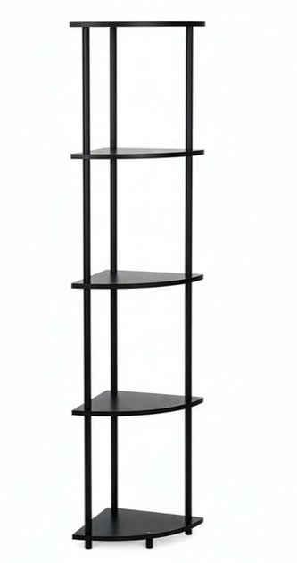 Regał SPRINGOS HA7546 narożny 147 cm Czarny (5908455306966) - obraz 1