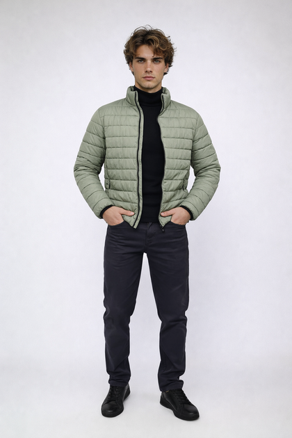 Куртка чоловіча 3XL колір оливковий YUKI ЦБ-00291302 - Фото 4 Куртка чоловіча 3XL колір оливковий YUKI ЦБ-00291302 - зображення 4