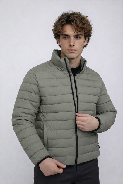 Куртка чоловіча 3XL колір оливковий YUKI ЦБ-00291302 - Фото 6 Куртка чоловіча 3XL колір оливковий YUKI ЦБ-00291302 - зображення 6