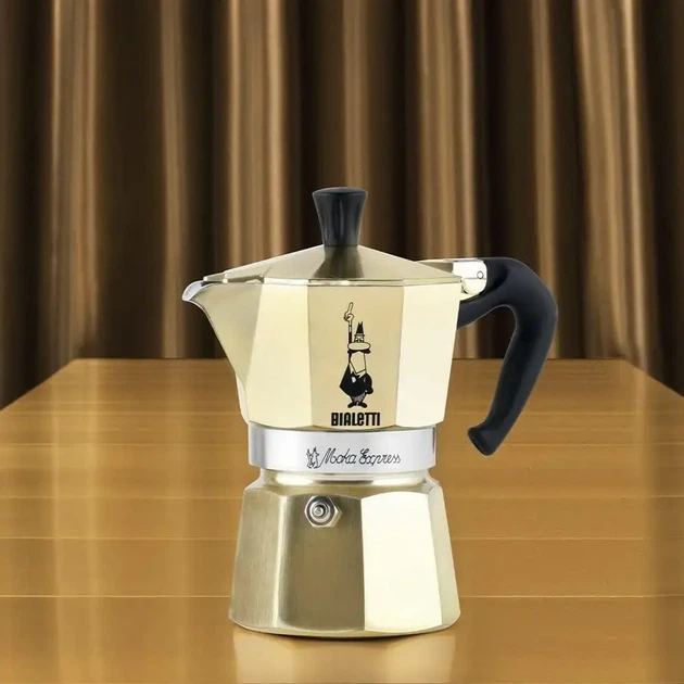 Кавоварка гейзерна Bialetti Moka Express на 3 чашки 130 мл Метал