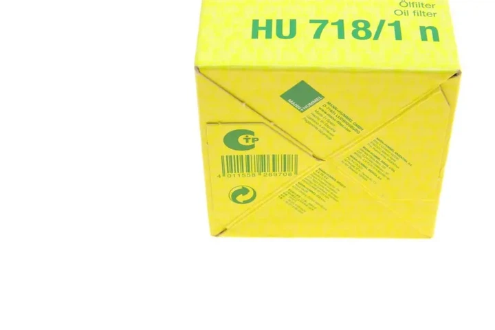 Фільтр масляний Opel Omega B/Vectra B/Astra G 2.0/2.2DTI MANN-FILTER HU 718/1 N - Фото 7 Фільтр масляний Opel Omega B/Vectra B/Astra G 2.0/2.2DTI MANN-FILTER HU 718/1 N - зображення 7