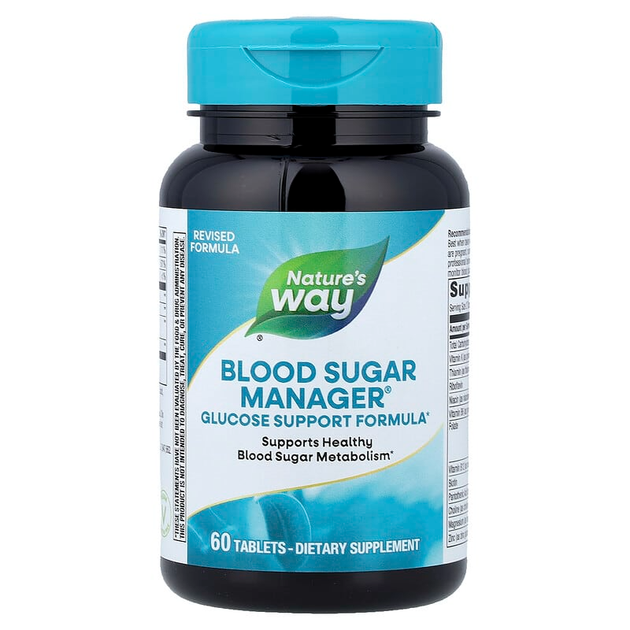 Комплекс для нормалізації цукру в крові Nature's Way "Blood Sugar Manager" (60 таблеток) - зображення 3