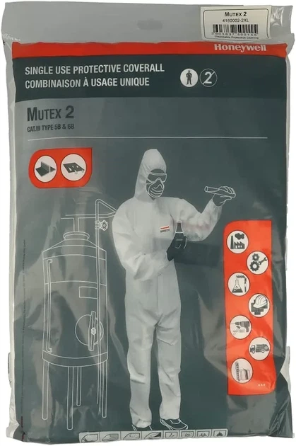 Захисний комбінезон 4180002 Mutex 2 Honeywell CE Class III Protection Levels 5 & 6 - изображение 2