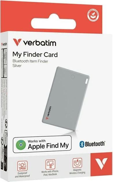 Трекер Verbatim My Finder Card Bluetooth Silver (23942321392) - зображення 4