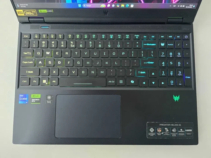 Ноутбук Predator Helios 16 (2024) I9 14900HX/RTX 4080/RAM 32GB/1TB/QHD+ 240Hz Б\В - Б/У - Фото 4 Ноутбук Predator Helios 16 (2024) I9 14900HX/RTX 4080/RAM 32GB/1TB/QHD+ 240Hz Б\В - Б/У - изображение 4