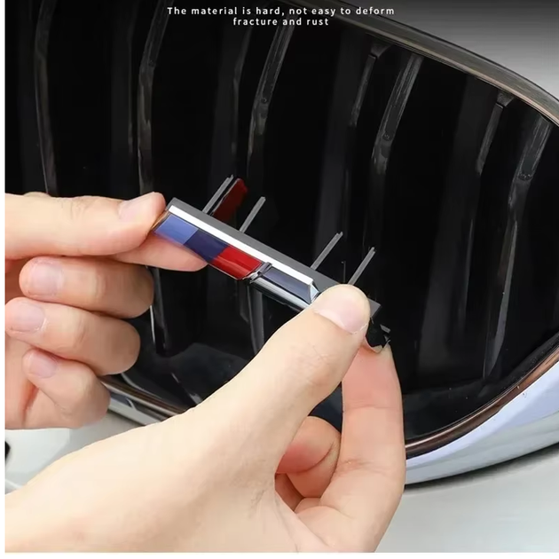 Емблема (логотип) M Power BMW (БМВ) Шильдик на решітку радіатора табличка м серія чорна - зображення 6