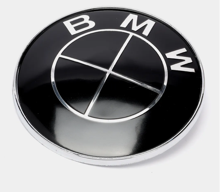 Значок BMW 82 мм. Эмблема БМВ на капот и багажник 51148132375 82 мм знак черная - изображение 4