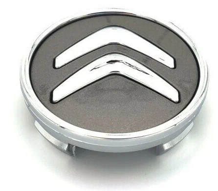 Колпачки Citroen 9670585977 60 мм 56 мм графит с хром логотипом заглушки в диски ситроен - изображение 5