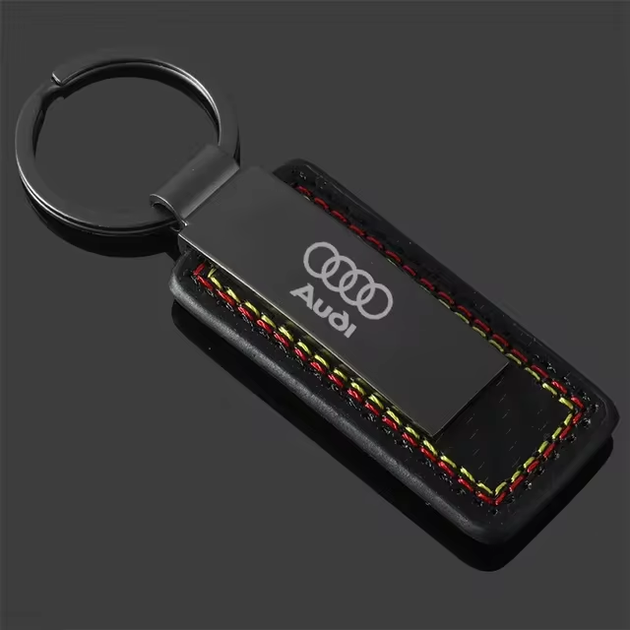 Брелок для ключей кожаный AUDI ауди sline карбон - изображение 2