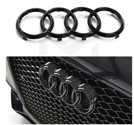 Эмблема на решетку Audi 273 мм 96 мм черная ауди - изображение 3