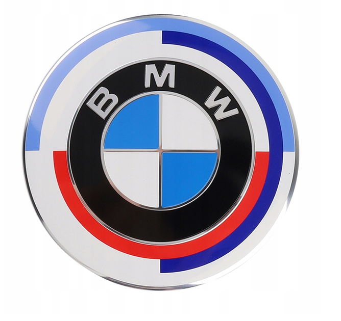 Значок BMW 82mm Эмблема БМВ на капот и багажник 51148132375 82 мм Юбилейная 50 лет Yeas performance M power. - изображение 4