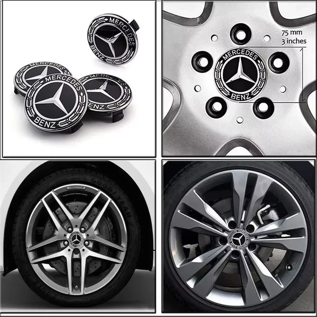 Ковпачки на диски Mercedes Benz Mercedes Benz 75 мм 70 мм A1704000025 мерседес - зображення 5
