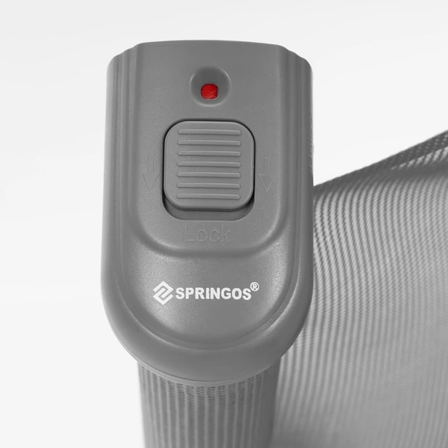 Bramka zabezpieczająca Springos HA7524 na schody zwijana szara 80 cm (5908455305488) - obraz 4