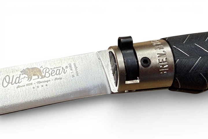 Ніж Antonini Old Bear L 21 см, рукоятка - ламінат та алюміній, сталь - W 1.4060, больстер - нікельована латунь, арт.9307/21NHK - зображення 4