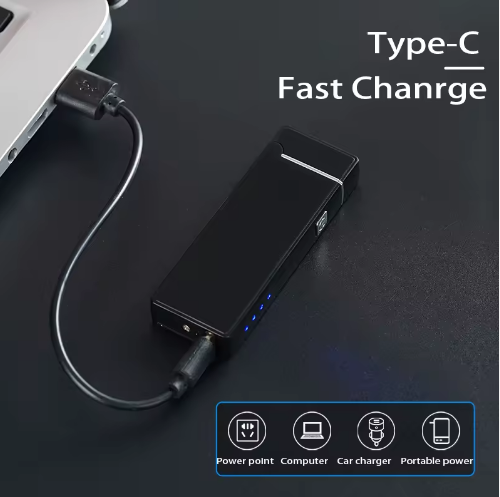 Електронна плазмова USB запальничка вітрозахисна (Безполум'яна) Silver. - зображення 7