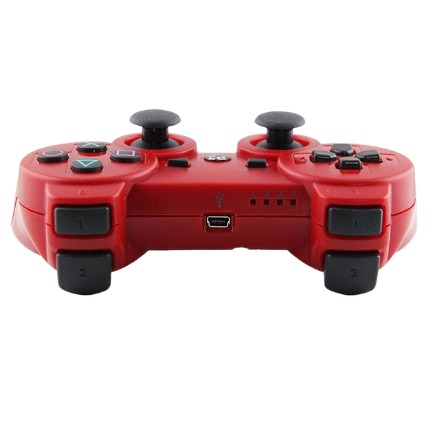 Ігровий бездротовий геймпад Dual-Shock PS3 акумуляторний джойстик з функцією вібрації для PlayStation 3 Червоний - зображення 7