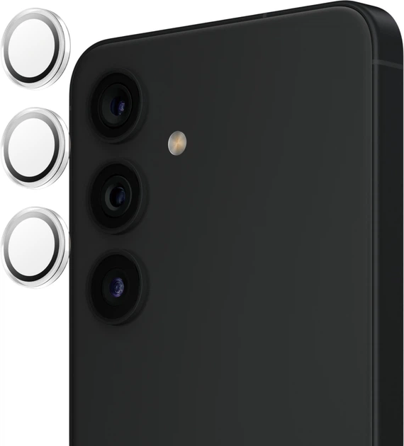 Szkło hartowane Panzer Glass Hoops Camera Lens Protector do Samsung Galaxy S25 Black (5715685017155) - obraz 1