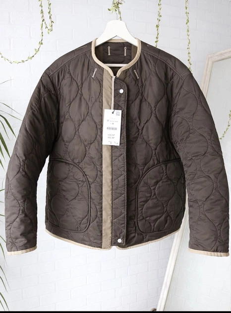 Двухсторонняя стеганная куртка Zara Woman Collection XS экрю/хаки, арт.2969/240/071 - Фото 6 Двухсторонняя стеганная куртка Zara Woman Collection XS экрю/хаки, арт.2969/240/071 - изображение 6