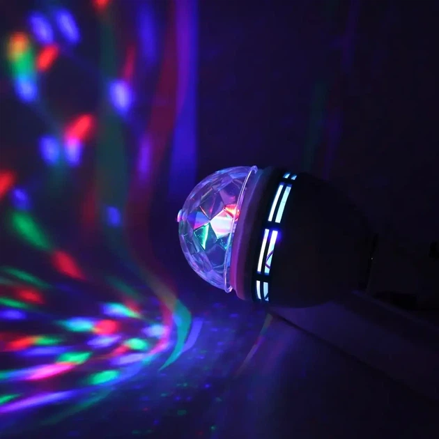 Светодиодная RGB-лампа E27 480 светодиодов RGB свет для создания атмосферы дискотек и праздников - изображение 2