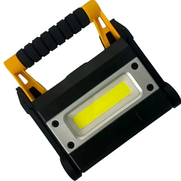Ліхтар прожектор 12W з магнітом від USB акумуляторний чорний/жовтий для кемпінгу X-BAIL MS-8006 - зображення 3