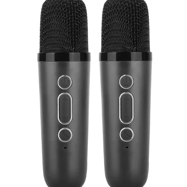 Беспроводная колонка караоке с двумя микрофонами 10 Вт Bluetooth USB черный K12 - изображение 9