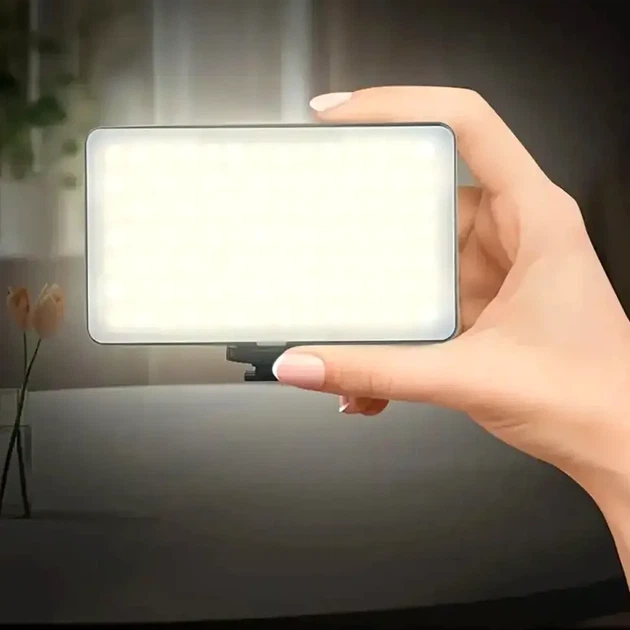 LED лампа на прищепке светодиодная черная с RGB светом для видео и фото съемки TikTok - изображение 6