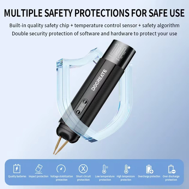 Docreate HU-10AL Апарат для точкового зварювання, зварювальна батарея, black. - Фото 5 Docreate HU-10AL Апарат для точкового зварювання, зварювальна батарея, black. - изображение 5