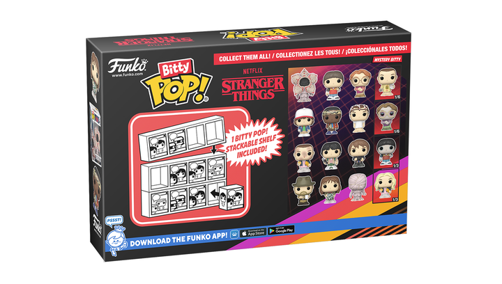 Пак Фигурок FUNKO POP! Bitty Pop! Stranger Things Одиннадцать Upside Down Will Chase 23mm 83663 - изображение 5