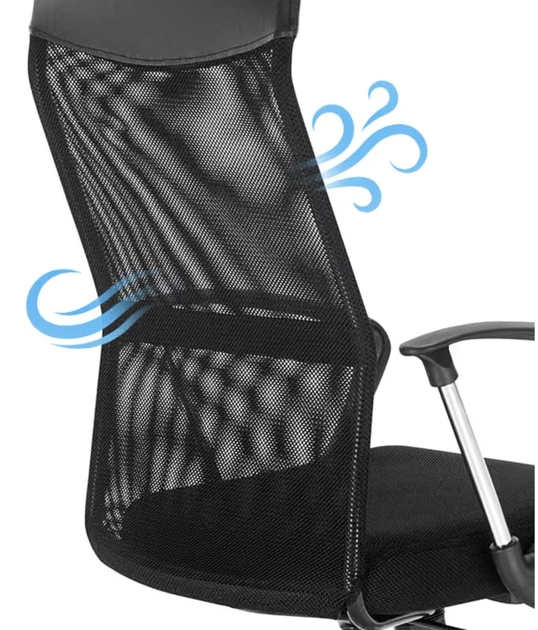 Офісне крісло Hedo ErgoLux Pro Mesh Чорне (5907184130439) - зображення 3