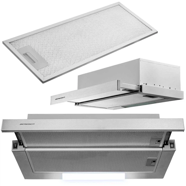 Телескопічна кухонна витяжка Berdsen BE-60-LW 60см INOX - Фото 1 Телескопічна кухонна витяжка Berdsen BE-60-LW 60см INOX - изображение 1