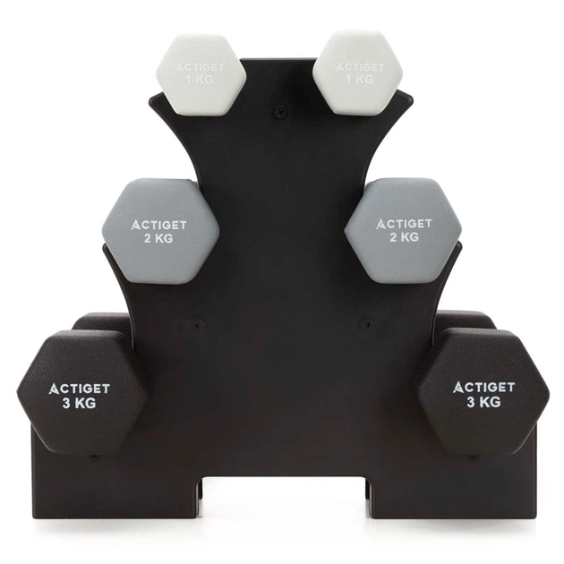 Zestaw hantli Actiget Ze stojakiem ACT0169 (5908455309912) - obraz 2