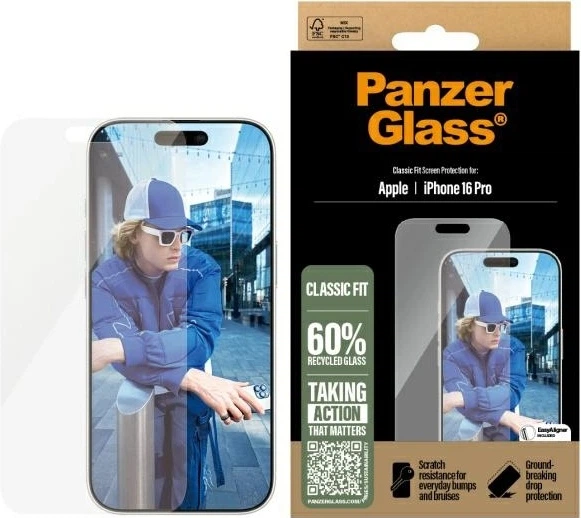 Szkło hartowane PanzerGlass Screen Protector Classic Fit do Apple iPhone 16 Pro (5715685002724) - obraz 2