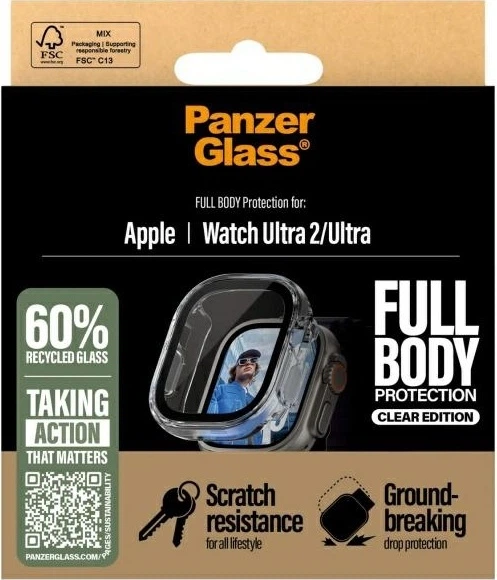 Чохол PanzerGlass Full Body для Apple Watch Ultra 3/Ultra 2/Ultra 49 мм Transparent (5715685003707) - зображення 4