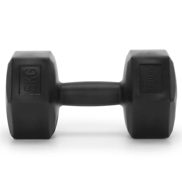 Гантелі для вправ Actiget бітумні 2 × 5 кг ACT0163 (5908455309851) - зображення 8
