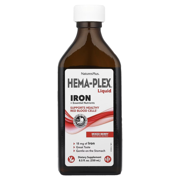 Залізо з Комплексом Рослинних Екстарктів та Вітамінами Групи В Hema-Plex® - 250 мл - Фото 3 Залізо з Комплексом Рослинних Екстарктів та Вітамінами Групи В Hema-Plex® - 250 мл - зображення 3