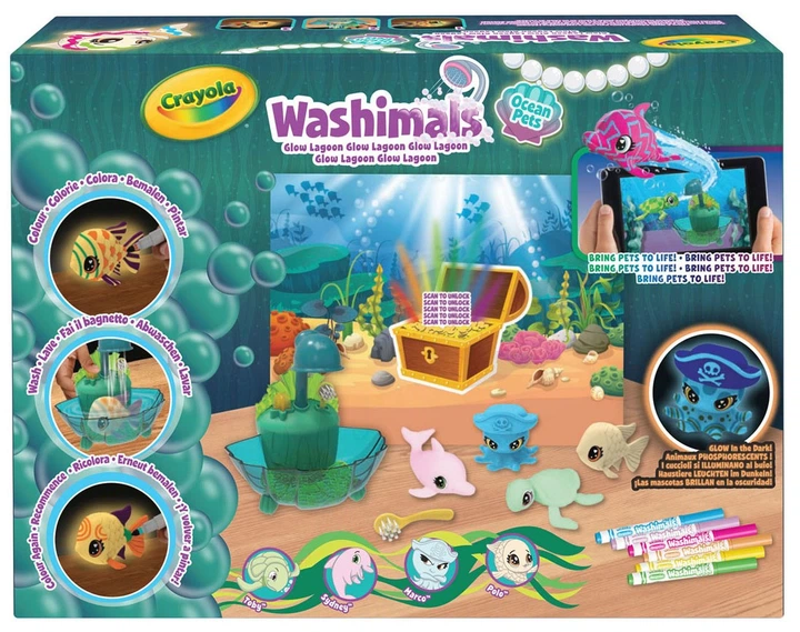 Ігровий набір Crayola Washimals Лагуна Сяйво океану (PRI740218) (71662602185) - зображення 3